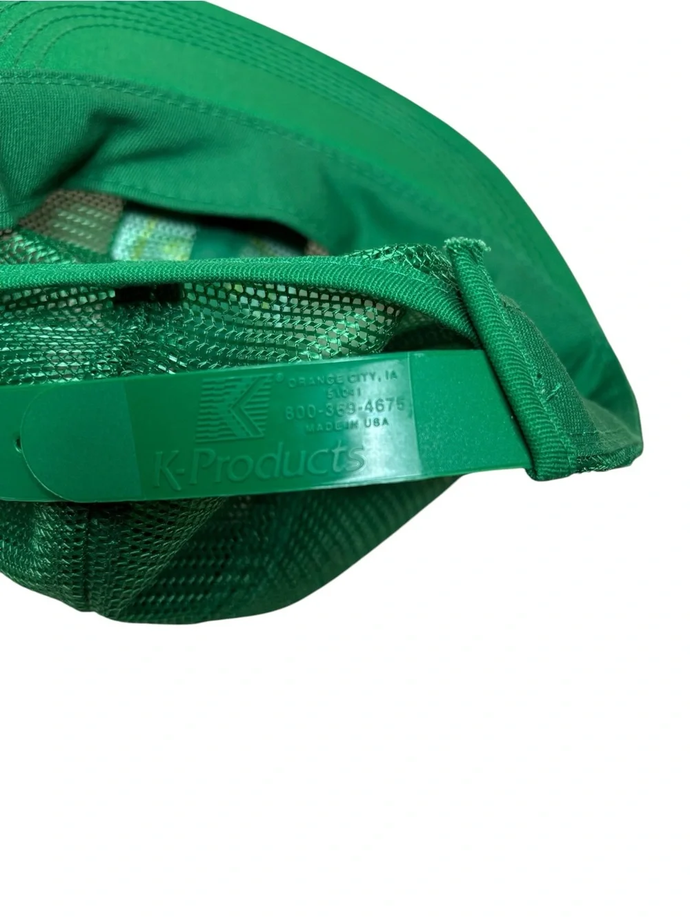 Vintage John Deere green trucker hat Cap K-products Made in USA